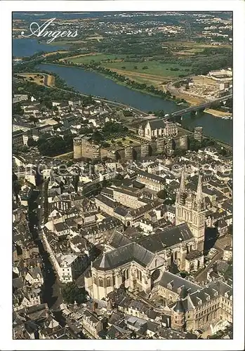 Angers Cathedrale Saint Maurice Chateau la Maine vue aerienne Kat. Angers