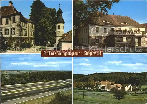 Weingartsgreuth Gasthof Weichlein Gesamtansicht Autobahn Kat. Wachenroth