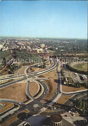 Berlin Stadtautobahn Avus Verteiler Fliegeraufnahme Kat. Berlin