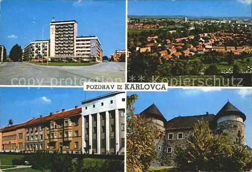 Karlovac Teilansichten Hochhaus Burg Kat. Karlovac