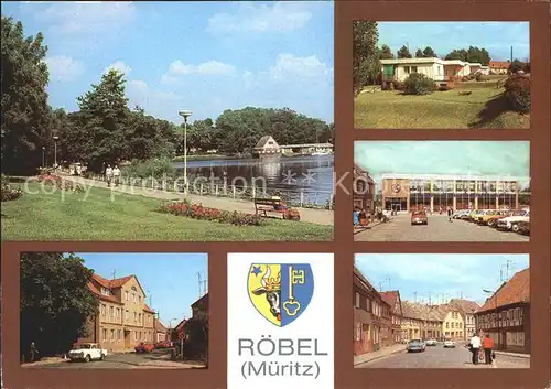 Roebel Mueritz Uferpromenade FDG Erholungsheim Konsum Kaufhaus Strasse des Friedens Kat. Roebel Mueritz