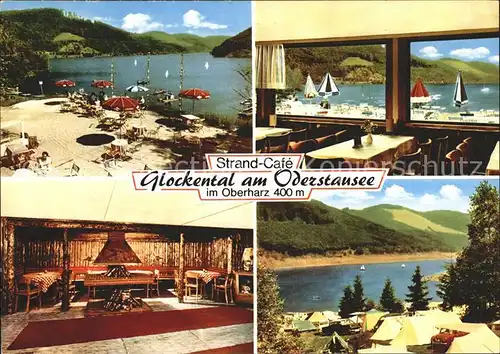 Bad Lauterberg Strand Cafe Glockental am Oderstausee Odertalsperre Kneippheilbad Kat. Bad Lauterberg im Harz