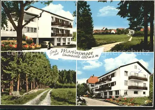 Martinsmoos Walderholungsheim Pension Kuebler Schwarzwald Waldpartie Kat. Neubulach