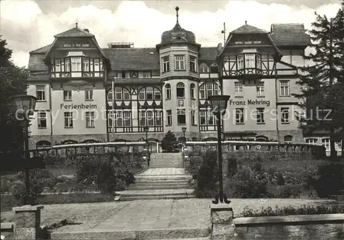 Schierke Harz FDGB Ferienheim Franz Mehring Kat. Schierke Brocken