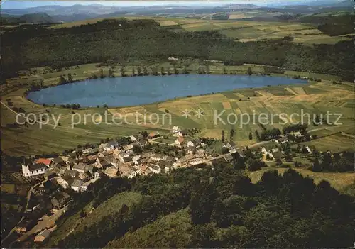 Meerfeld mit Maar See Fliegeraufnahme Kat. Meerfeld