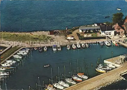 Lemkenhafen Willkommenhoeft Meeresfrieden Hotel Pension Hafen Fliegeraufnahme Kat. Fehmarn