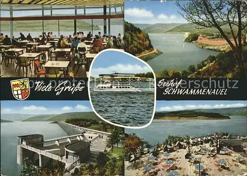 Heimbach Eifel Restaurant Seehof Schwammenauel Rurtalsperre Stausee Staumauer Kat. Heimbach