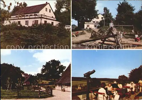 Ehestorf Harburg Zum Kiekeberg Terrasse Fernrohr Kinderspielplatz Kat. Rosengarten