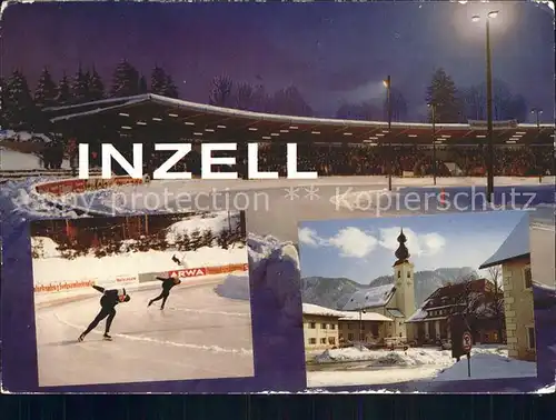 Inzell Internationales Europaeisches Eislaufzentrum Wintersportplatz Kat. Inzell