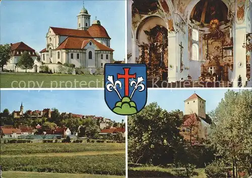 Friedberg Bayern Schloss Wallfahrtskirche Herrgottsruh Wappen Kat. Friedberg