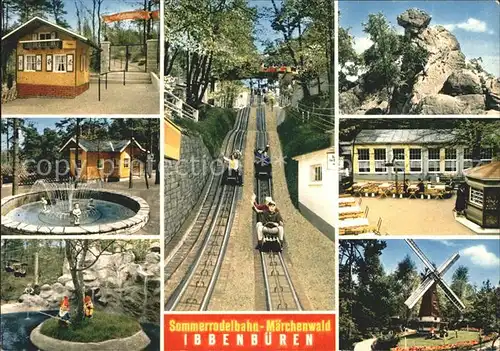 Ibbenbueren Sommerrodelbahn Maerchenwald Windmuehle Felsen Kat. Ibbenbueren