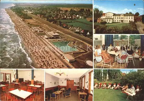 Dahme Ostseebad DRK Muetterkurheim Strand Fliegeraufnahme Kat. Dahme