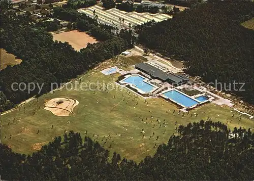 Walbeck Rheinland Freizeitzentrum Waldfreibad Restaurant Fliegeraufnahme Kat. Geldern