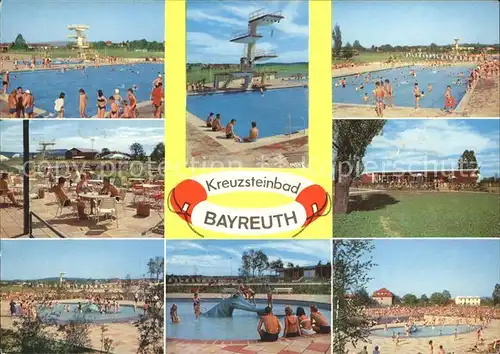 Bayreuth Kreuzsteinbad Schwimmbad Kat. Bayreuth