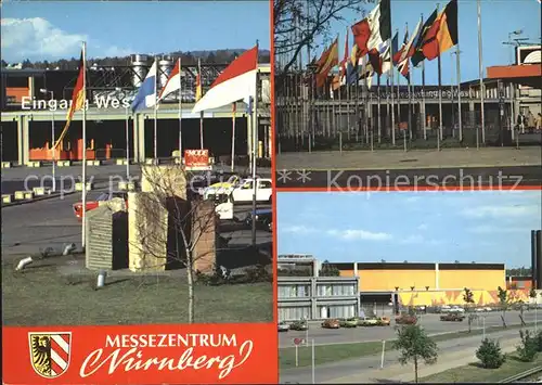 Nuernberg Messezentrum Flaggen Wappen Kat. Nuernberg