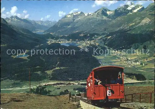 Muottas Muragl Blick auf das Oberengadin Bergbahn Alpenpanorama / Muottas Muragl /Rg. St Moritz
