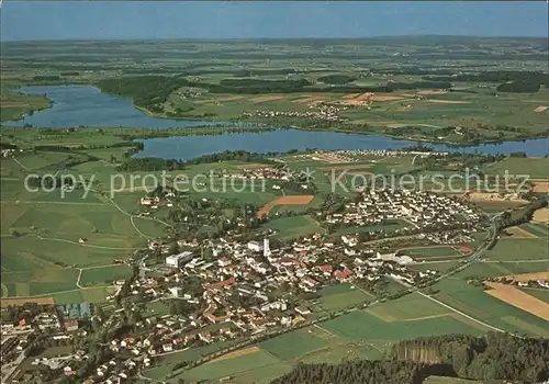 Waging See Fliegeraufnahme mit Tettenhausen Tachingersee Kat. Waging a.See