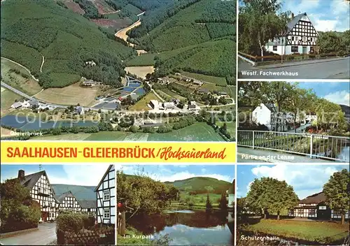 Gleierbrueck Saalhausen Fliegeraufnahme Kurpark Kat. Lennestadt