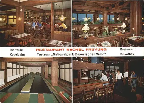Freyung Restaurant Rachel mit Kegelbahn Kat. Freyung