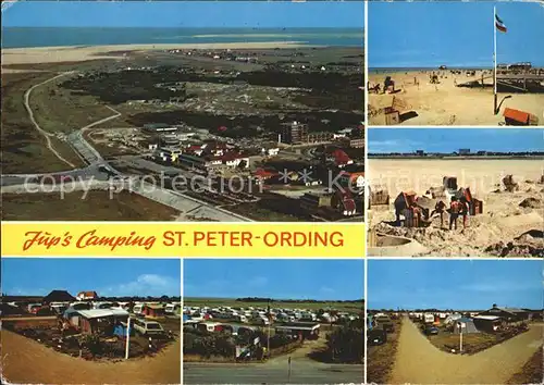 St Peter Ording Strand Campin Fliegeraufnahme Kat. Sankt Peter Ording