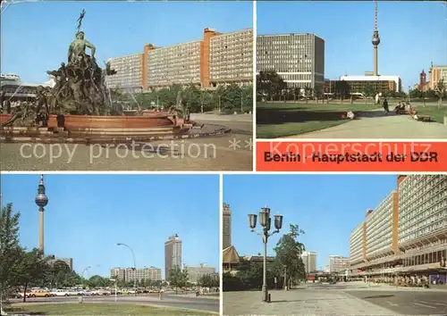 Berlin Neptunbrunnen Fernsehturm Palast der Republik Kat. Berlin