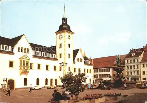 Freiberg Neckar Obermarkt mit Rathaus Kat. Freiberg am Neckar