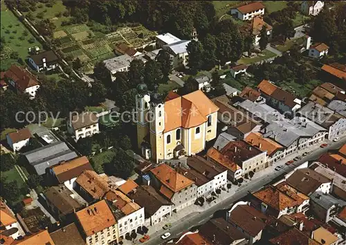 Obernzell Passau Markt Kirchenpartie Fliegeraufnahme Kat. Obernzell