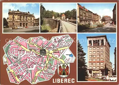 Liberec Bruecke LandkarteStadt Kat. Liberec