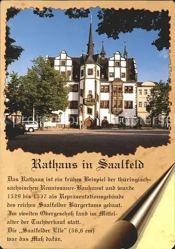 Saalfeld Saale RathausGeschichte Kat. Saalfeld