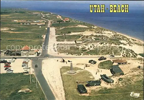 Sainte Marie du Mont Manche Utah Beach Fliegeraufnahme Kat. Sainte Marie du Mont