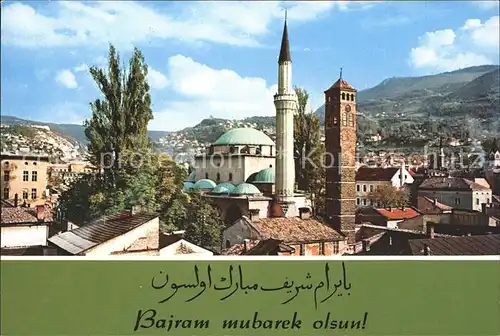 Sarajevo Beg Moschee Uhrturm  Kat. Sarajevo