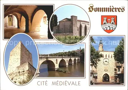 Sommieres Arcades Marche Bas Chateau Pont Romain Kat. Sommieres