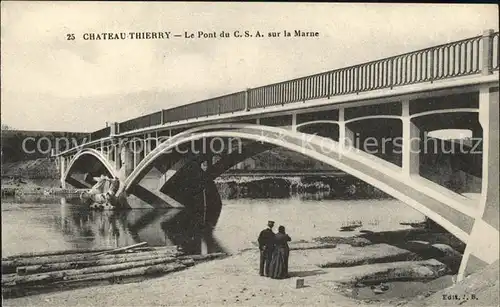 Chateau Thierry Pont du CSA sur la Marne Kat. Chateau Thierry