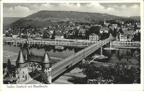 Traben Trarbach Panorama Moselbruecke Kat. Traben Trarbach