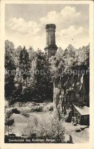 Rochlitz Sachsen Steinbruecke des Rochlitzer Berges Turm Kat. Rochlitz