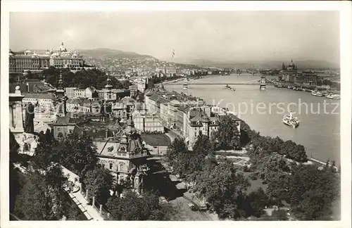 Budapest Donau Ansicht Kat. Budapest