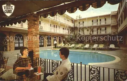 New Orleans Louisiana Vieux Carre Motor Lodge Swimming Pool Kat. New Orleans