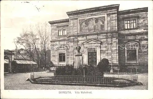 Bayreuth Villa Wahnfried Denkmal Bueste Kat. Bayreuth