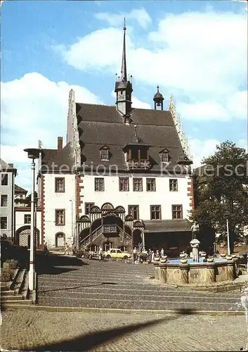 Poessneck Rathaus Brunnen Kat. Poessneck