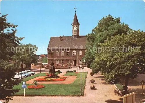 Schildau Platz der DSF mit Gneisenau Denkmal Kat. Schildau Gneisenaustadt