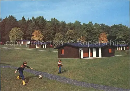 Hohenroda Hessen Feriendorf Kinder beim Fussballspielen Kat. Hohenroda