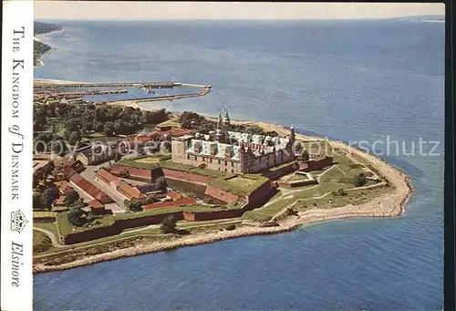 HelsingÃ¸r Kronborg Castle aerial view Kat. HelsingÃ¸r