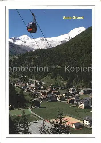 Saas Grund Gondelbahn Kreuzboden Hohsaas Allalinhorn Alphubel Walliser Alpen Kat. Saas Grund