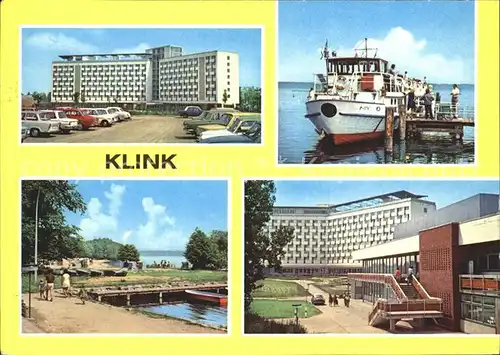Klink Waren FDGB Ferienobjekt Erholungsheim MS Fontane Mueritzhafen Strand Kat. Klink Waren