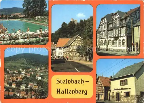 Steinbach Hallenberg Schwimmbad Hallenburg FDGB Erholungsheim Steinbacher Wirtshaus / Steinbach-Hallenberg /Schmalkalden-Meiningen LKR