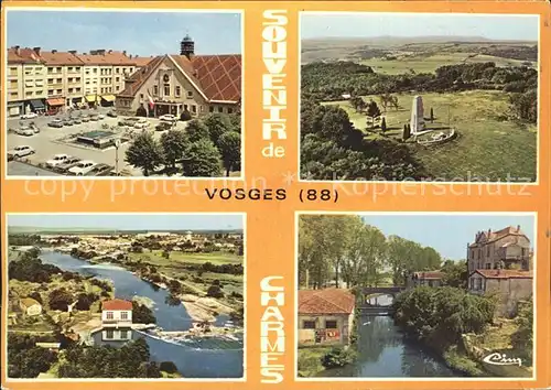 Charmes d Epinal Hotel de Ville Canal du Moulin Monument de Lorraine Barrage sur la Moselle Kat. Charmes