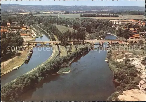 Charmes d Epinal Grand Pont sur le Canal et la Moselle vue aerienne Kat. Charmes