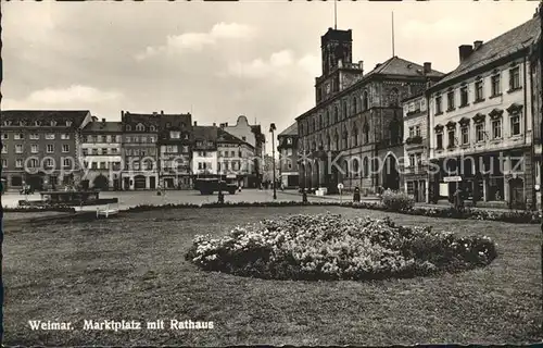 Weimar Thueringen Marktplatz mit Rathaus Kat. Weimar