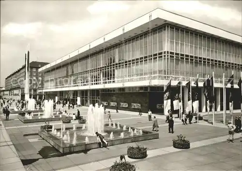 Dresden Kulturpalast Springbrunnen Kat. Dresden Elbe