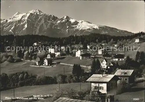 Flims Waldhaus mit Piz Riein Kat. Flims Waldhaus